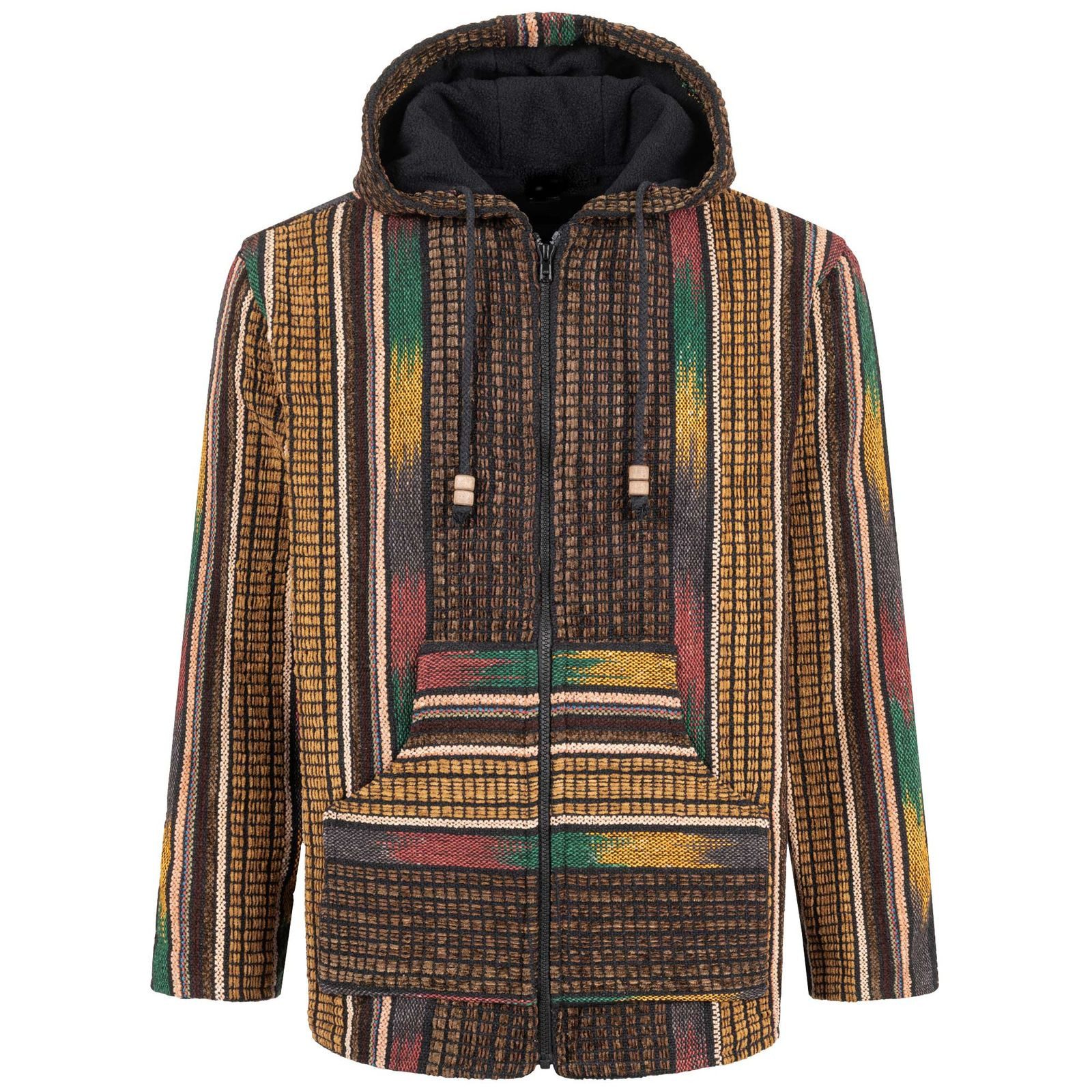 Kurzjacke Kapuzenjacke Kapu Hoodie+Kapuze&Kängurutasche Hippie Jacke Gheri Nepal