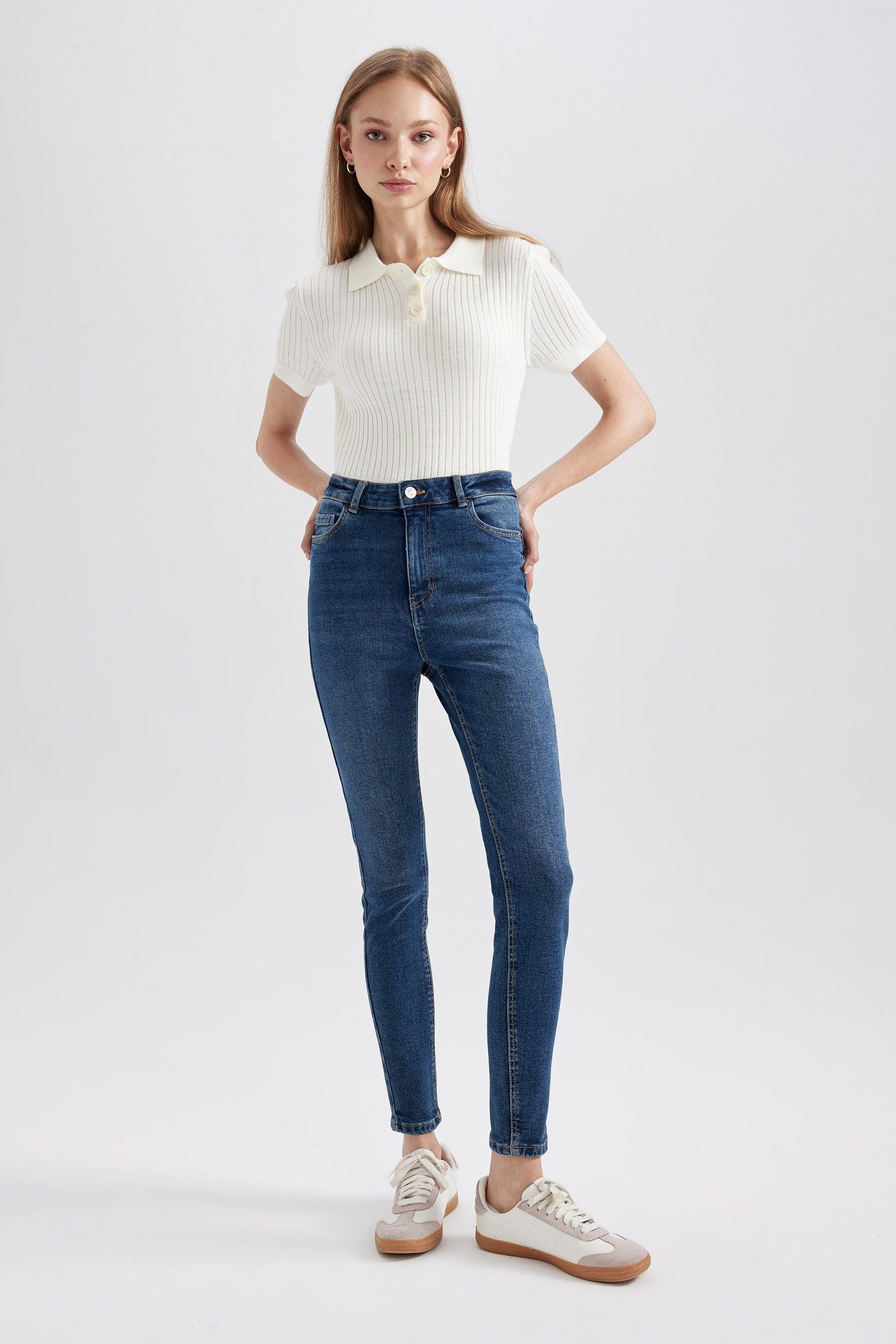 DeFacto Skinny-fit-Jeans Damen Skinny-fit-Jeans FIT SKINNY