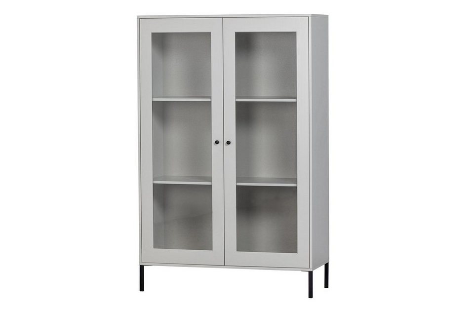 WOOOD Highboard Highboard Xam - Kiefer Cloud Grey, Schrank Xam - Grau