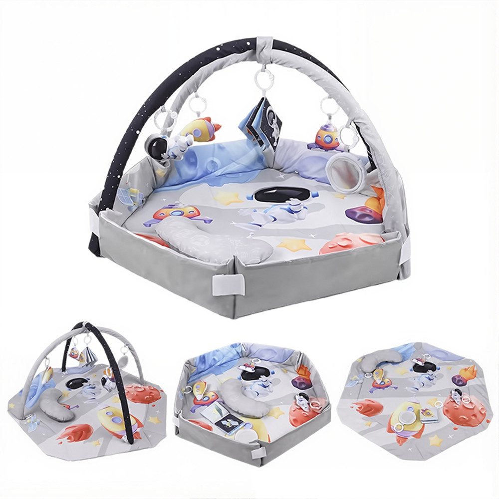 Insma Spielbogen Baby Gym Farbspiel Spielmatte Zaun, faltbarer Baby Krabbeldecke Spielecke mit Lernspielzeug