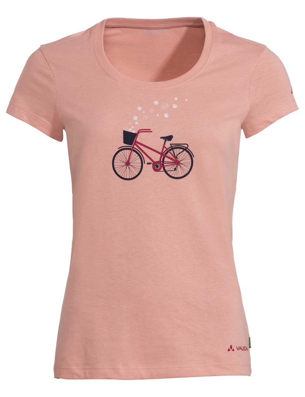 VAUDE T-Shirt Vaude Womens Cyclist T-shirt V Damen Kurzarm-Shirt Soft Rose | 