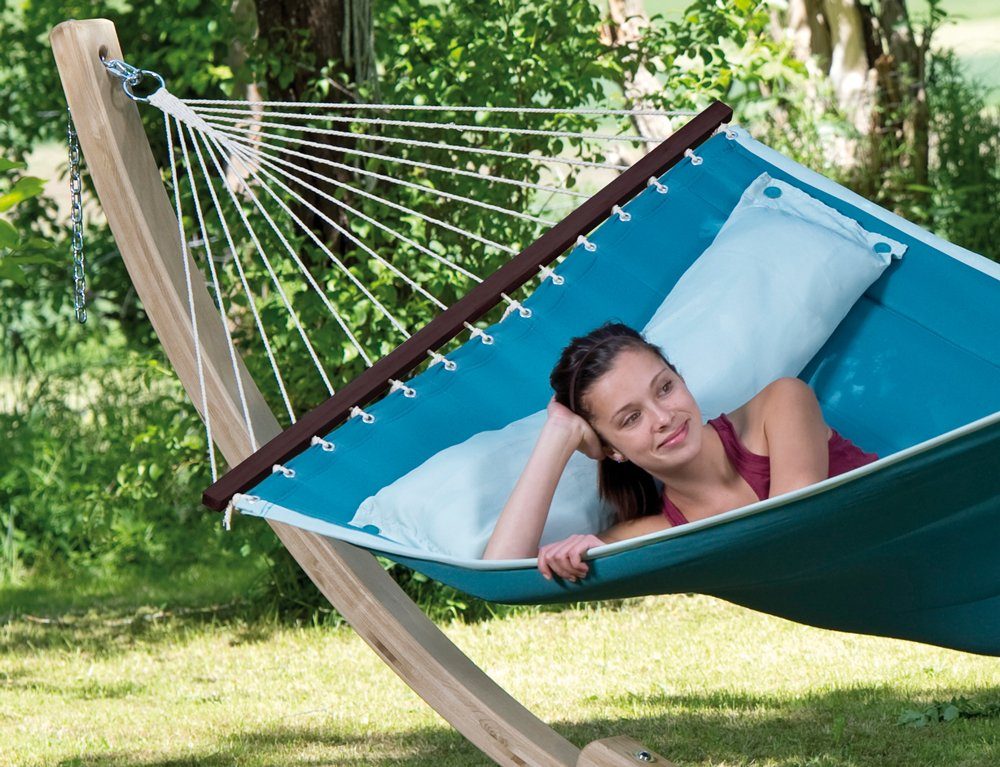 Amazonas Stabhängematte American Dream Petrol XL: Stil und Komfort, bis zu 2 Personen – Bild 5 von 5