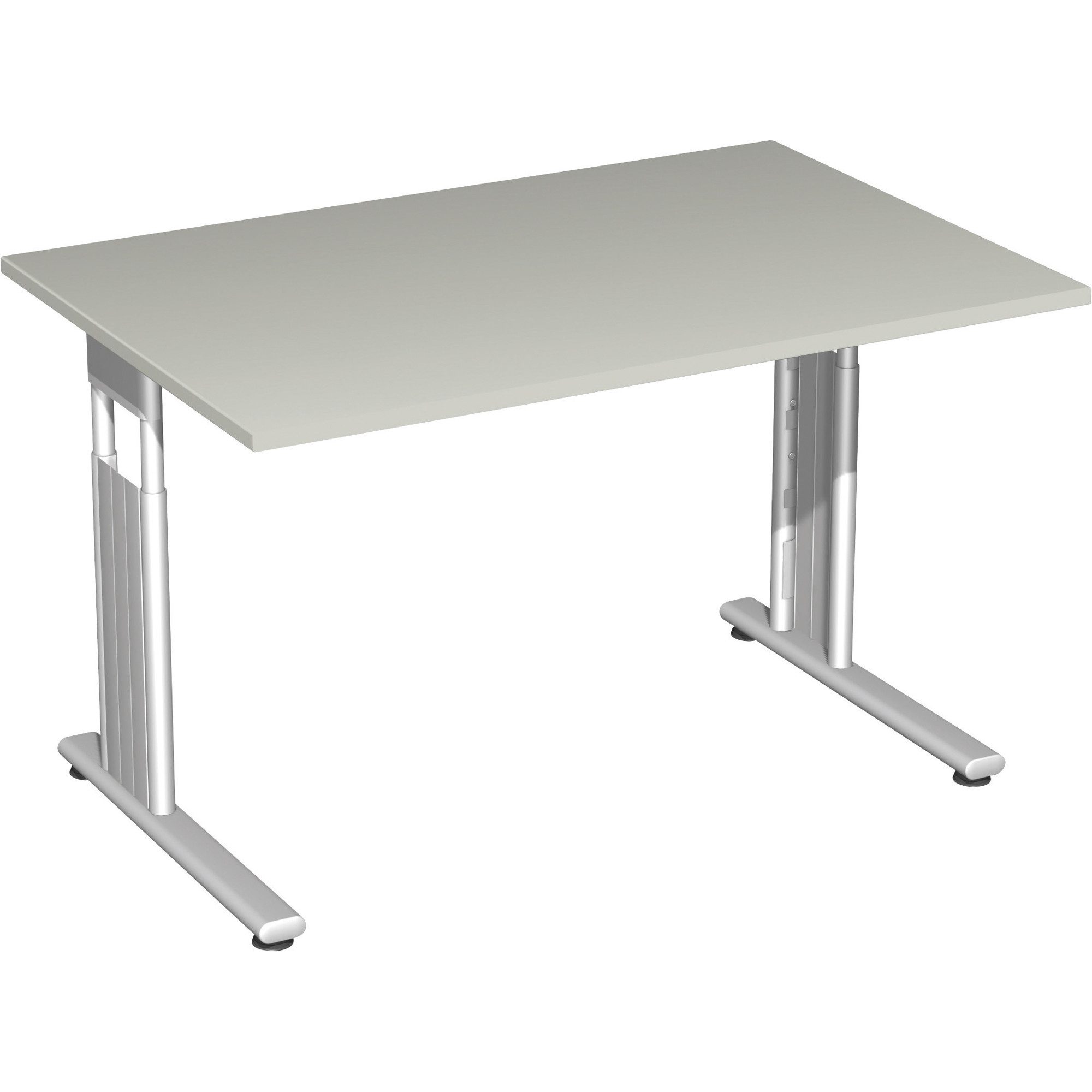 geramöbel Schreibtisch Schreibtisch Flex S-617102-LS 120x80x68-82cm lichtgrau/silber