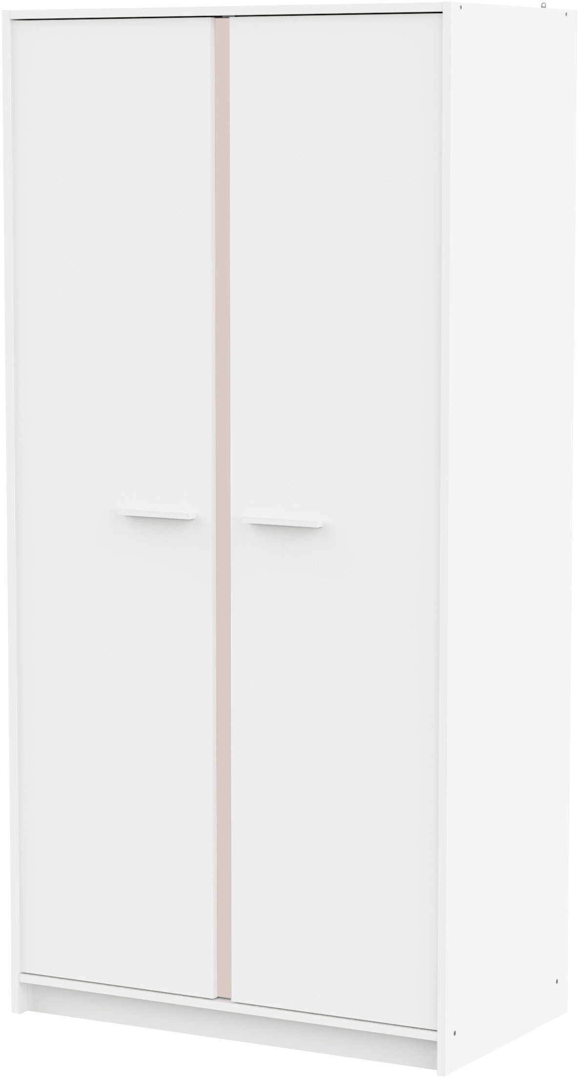 Demeyere GROUP Kinderkleiderschrank REVERSO, mit rosa oder dunklem Kontrast durch drehbare Paneele (B/H/T ca. 88,5/181/50 cm) 2 Kleiderstangen, 3 Regalböden, Ma – Bild 3 von 5