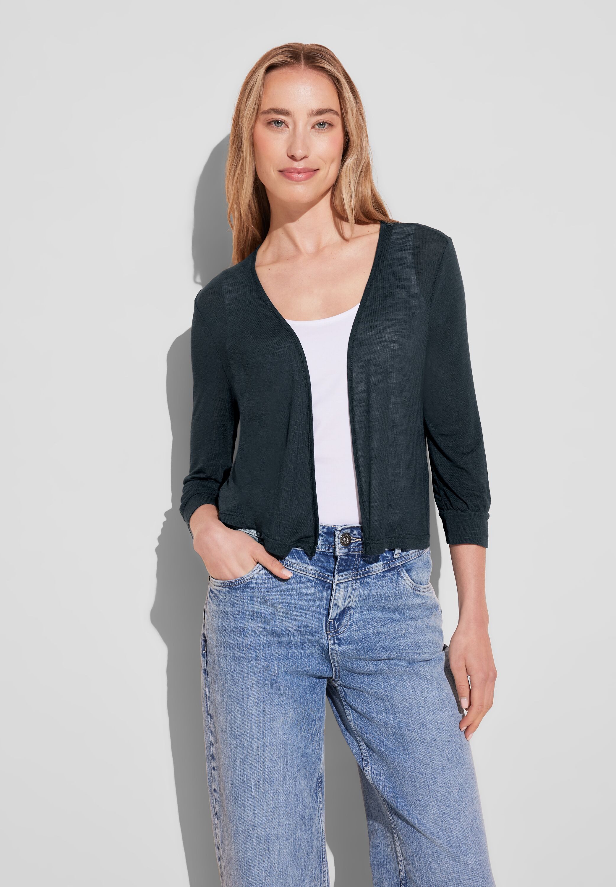 STREET ONE Shirtjacke in Flammgarn-Optik