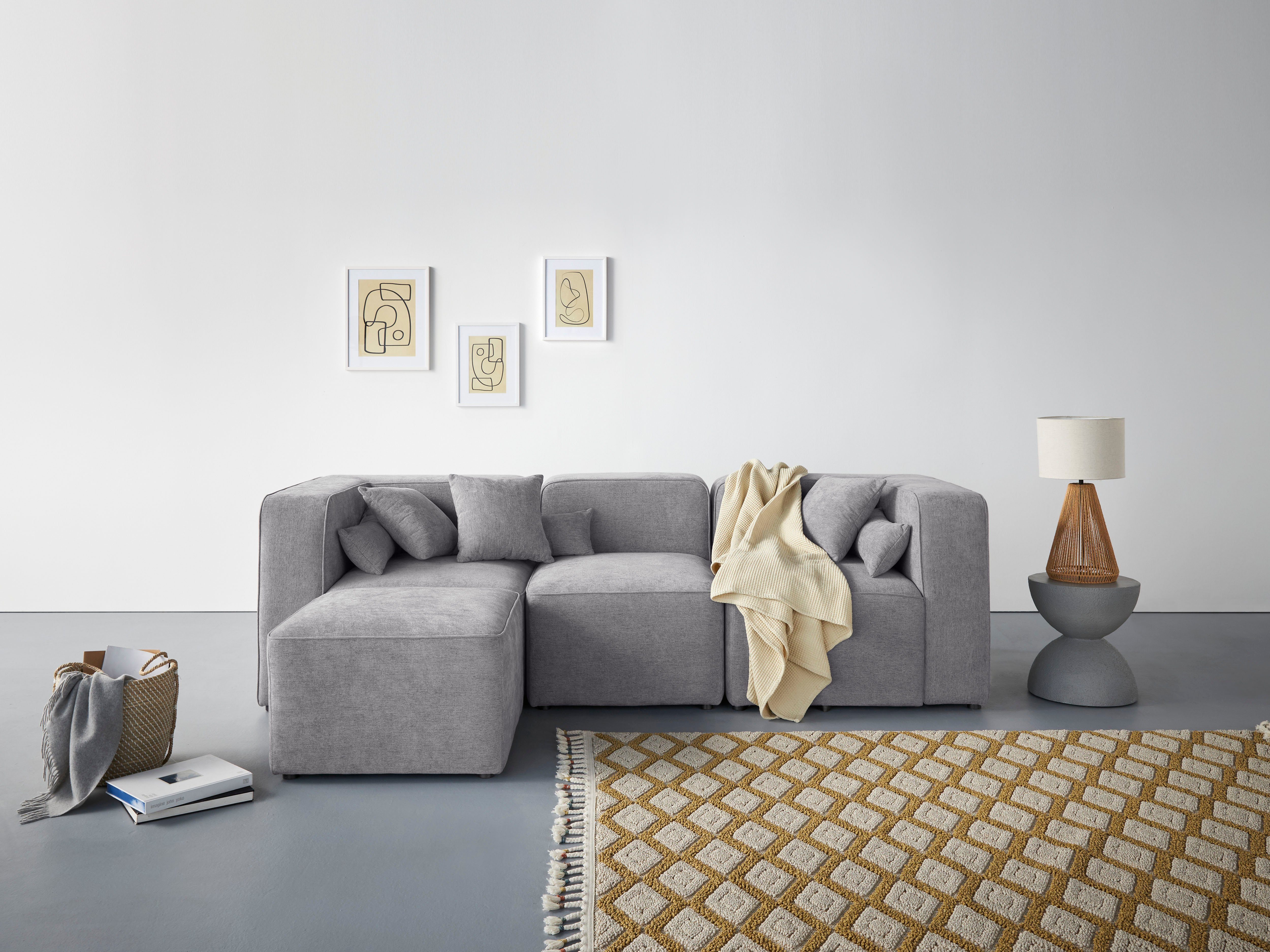 Home affaire 3-Sitzer Sundstrup L-Form, Modulserie, individuelle Zusammenstellung