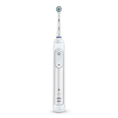 Oral-B Elektrische Zahnbürste Smart Sensitiv, Aufsteckbürsten: 1 St., bestehend aus 1 elektrischen Zahnbürste mit Ladestation, visuelle-Andruck-Kontrolle, App, Coaching, Echtzeit