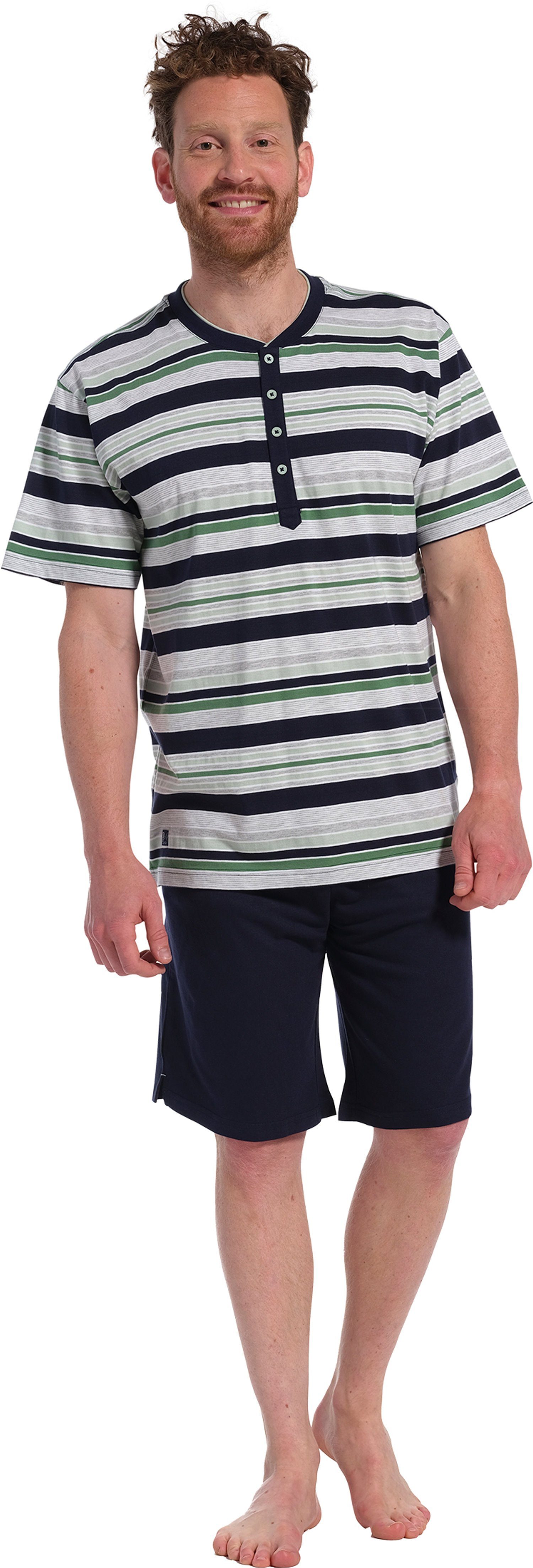 Pastunette Shorty Herren Pyjama kurz (2 tlg) Modisches Design