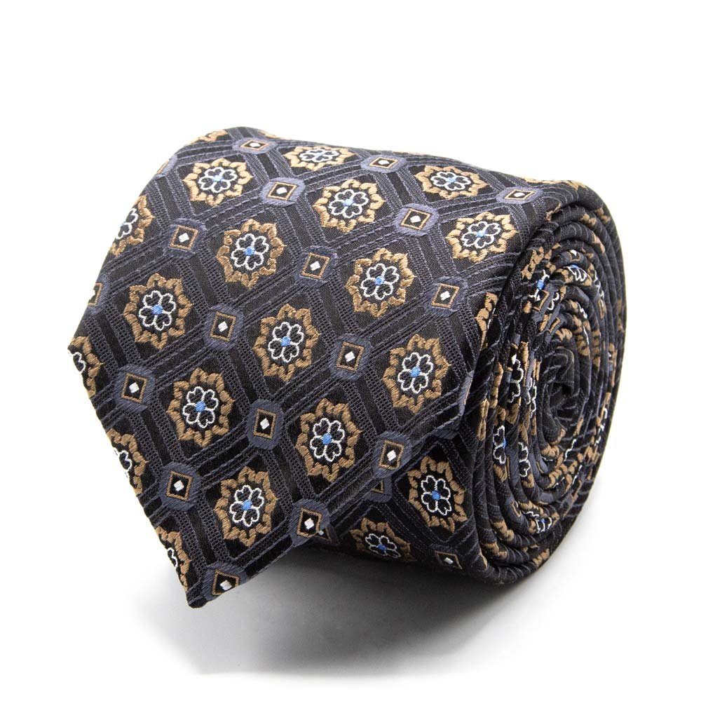 BGENTS Krawatte Seiden-Jacquard Krawatte mit geometrischem Muster Breit (8cm)