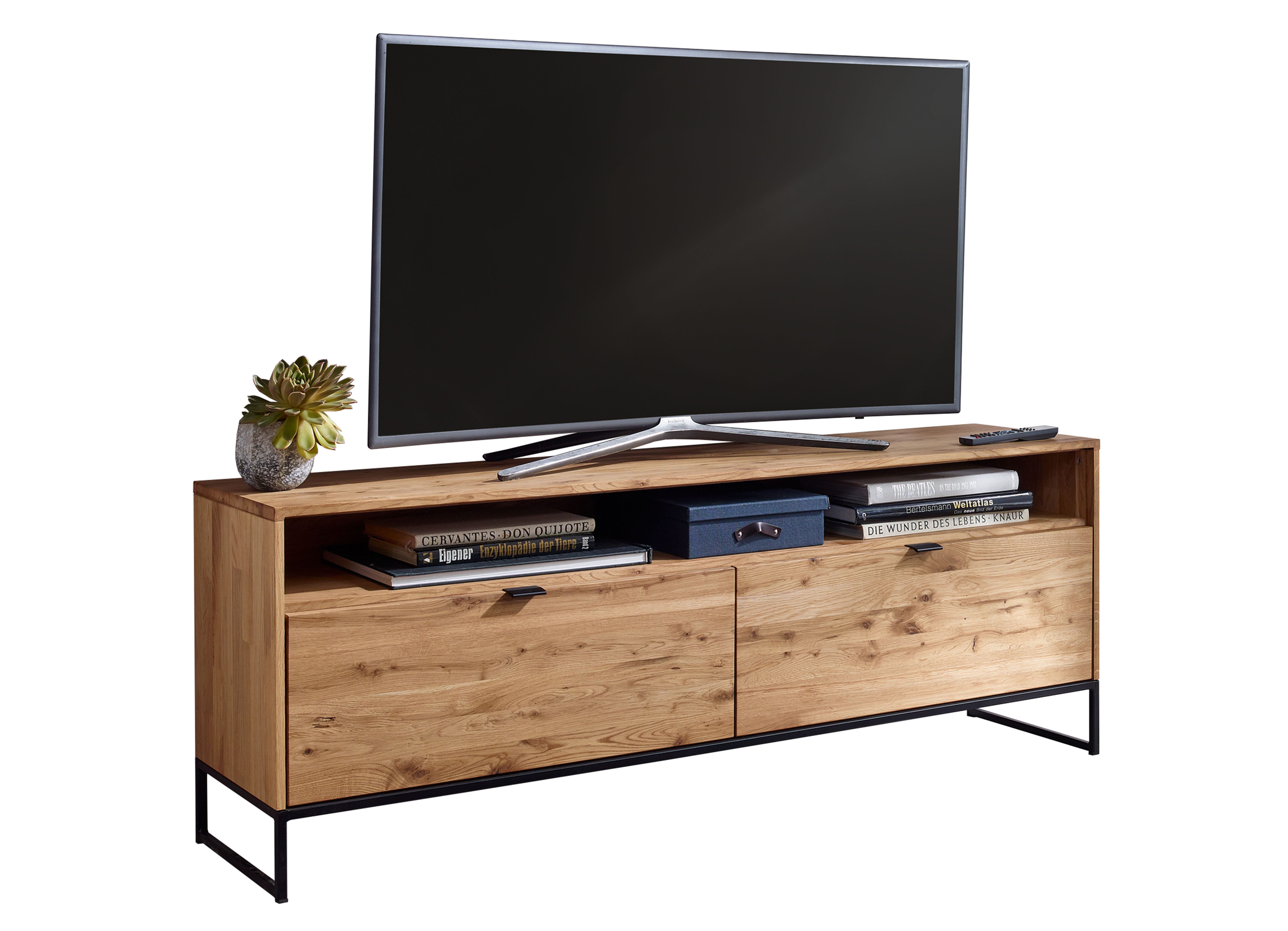 Woodroom TV-Board Siona (Wildeiche massiv geölt), Fernsehschrank, Lowboard, TV-Möbel