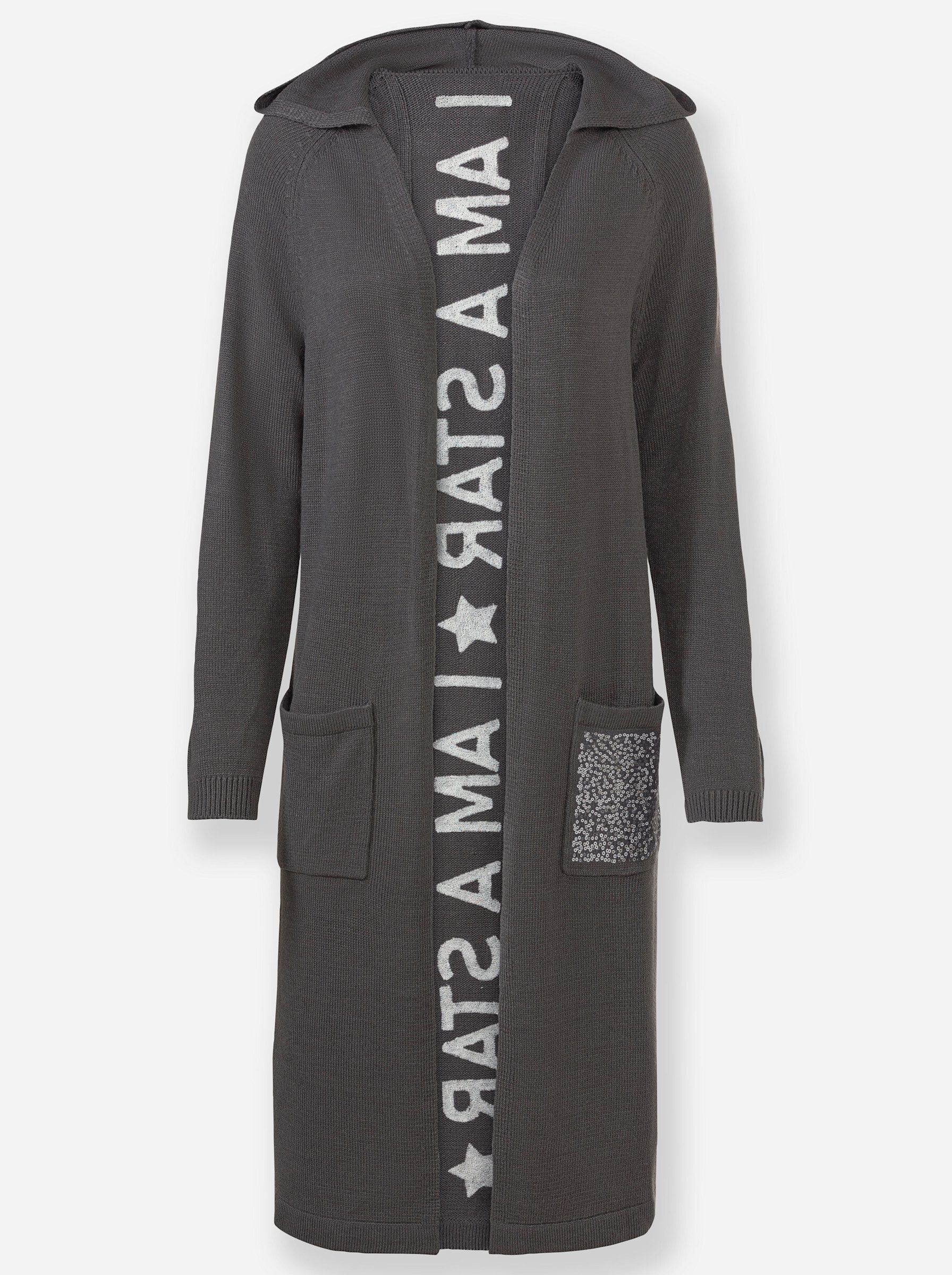 Strickjacke Strickmantel Langarm Jersey