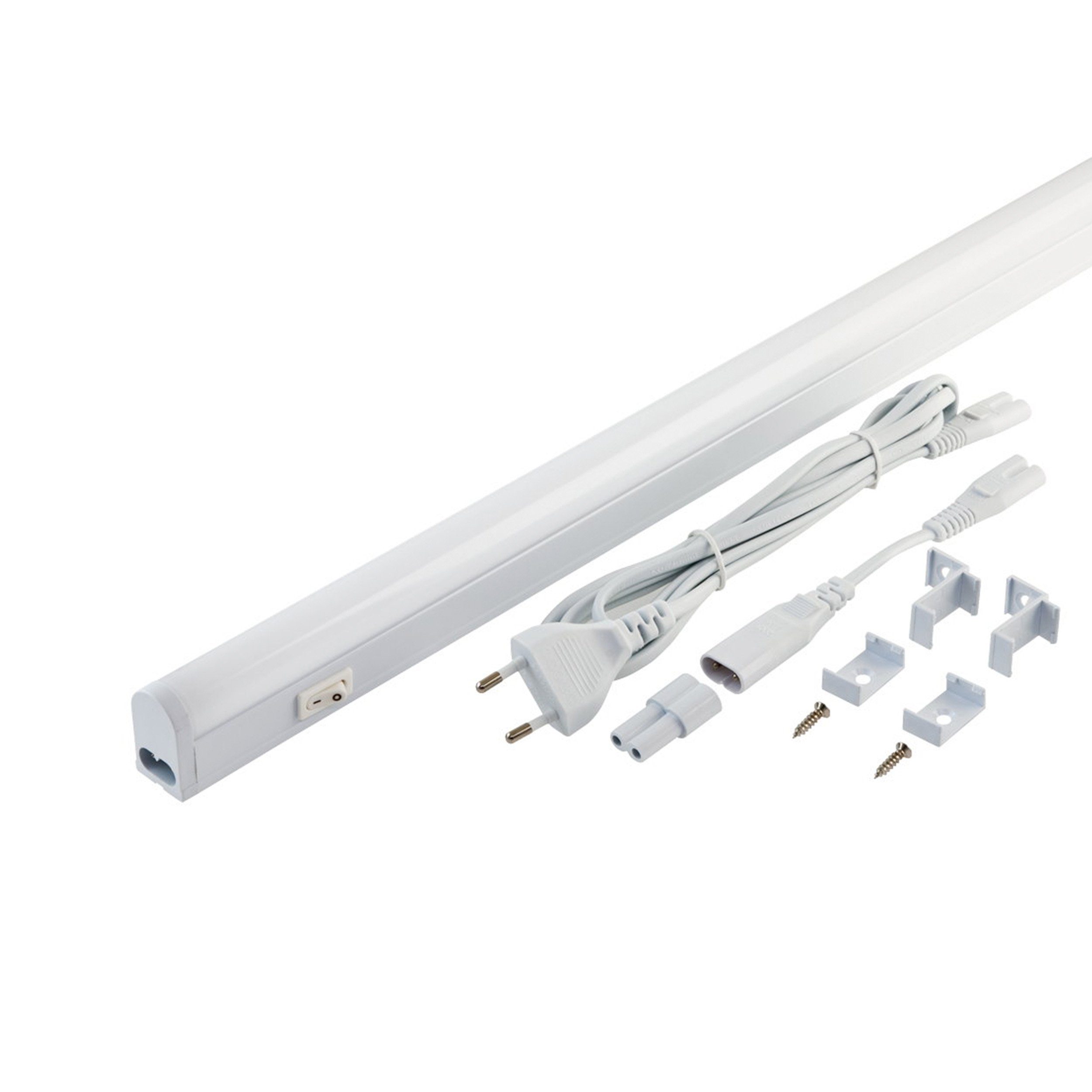 Oktaplex lighting LED Unterbauleuchte Riga 4W 28cm 230V, Ein-/Ausschalter, LED fest verbaut, Warmweiß, 3000K Lichtleiste Küche Unterschrankleuchte