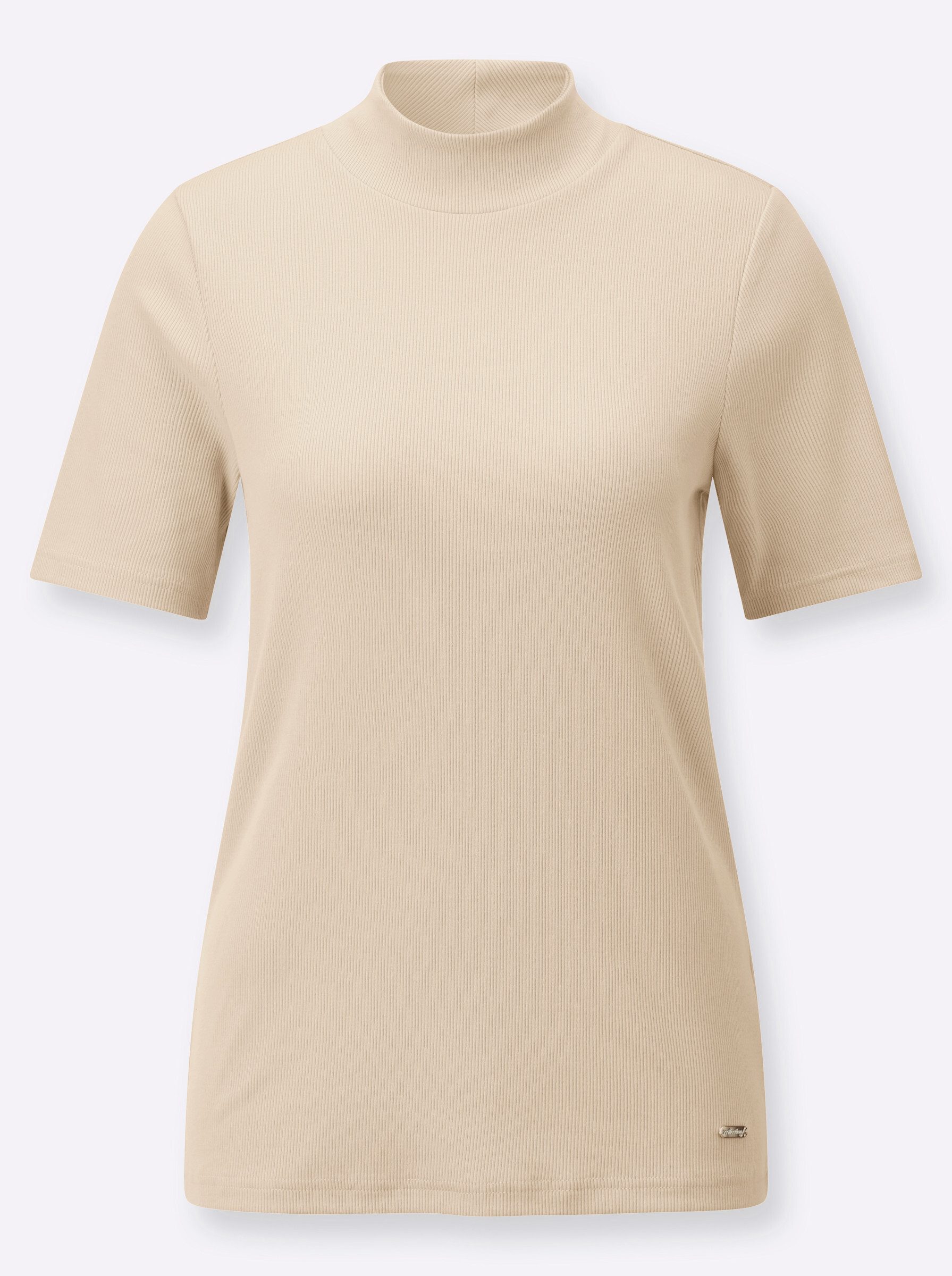 T-Shirt Stehkragen-Shirt Kurzarm