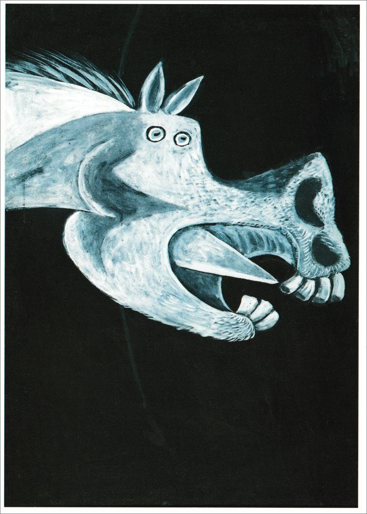 "Kopf Pablo eines Kunstkarte Pferdes" Picasso Postkarte