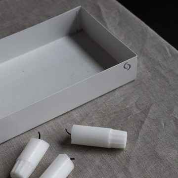 Storefactory Scandinavia Tischkerzenhalter Kerzenhalter "Sund" Eckig mit 5 Magneten, Metall, weiß