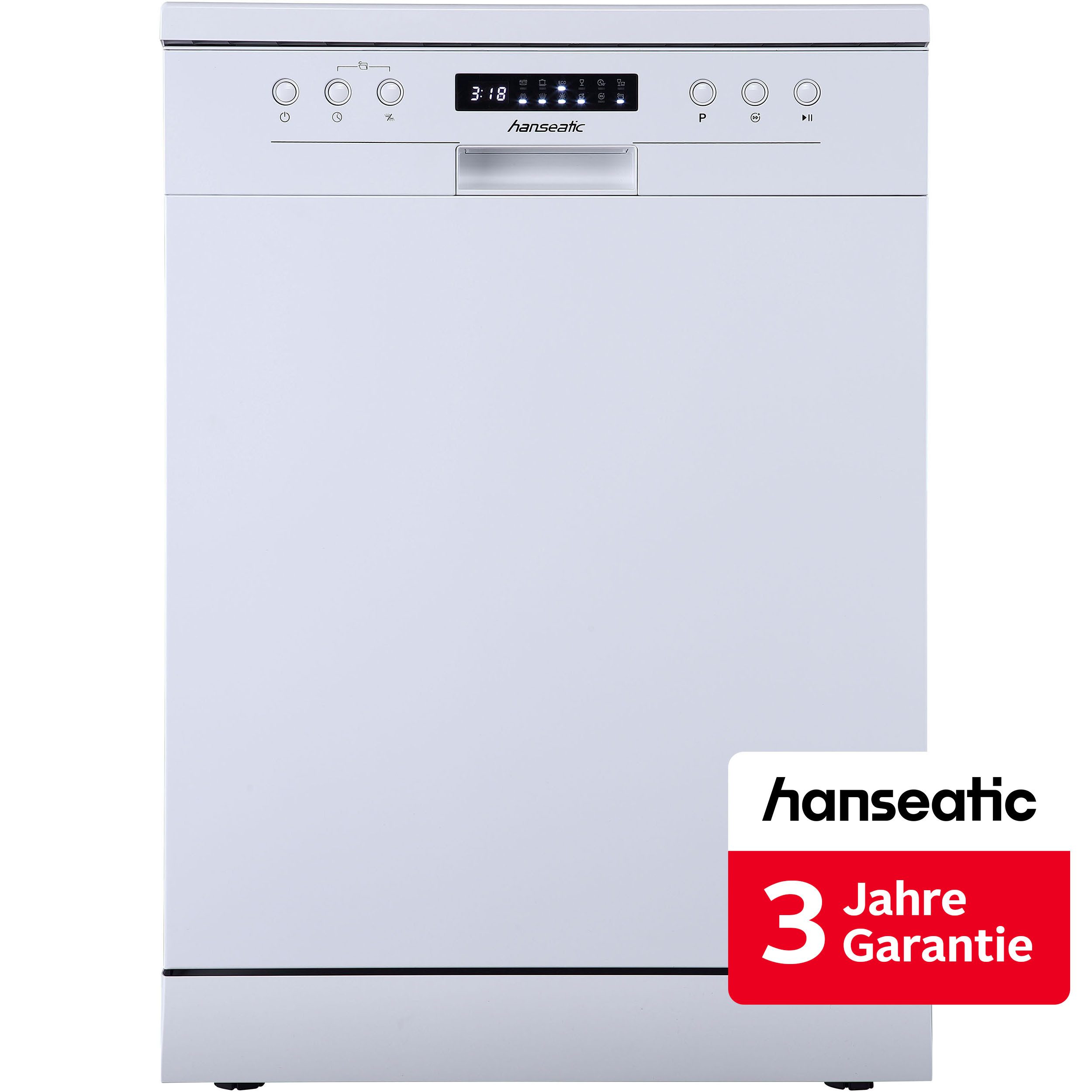 Hanseatic Standgeschirrspüler HG6085C13J7609DW, 13 Maßgedecke, inkl. 3 Jahre Herstellergarantie
