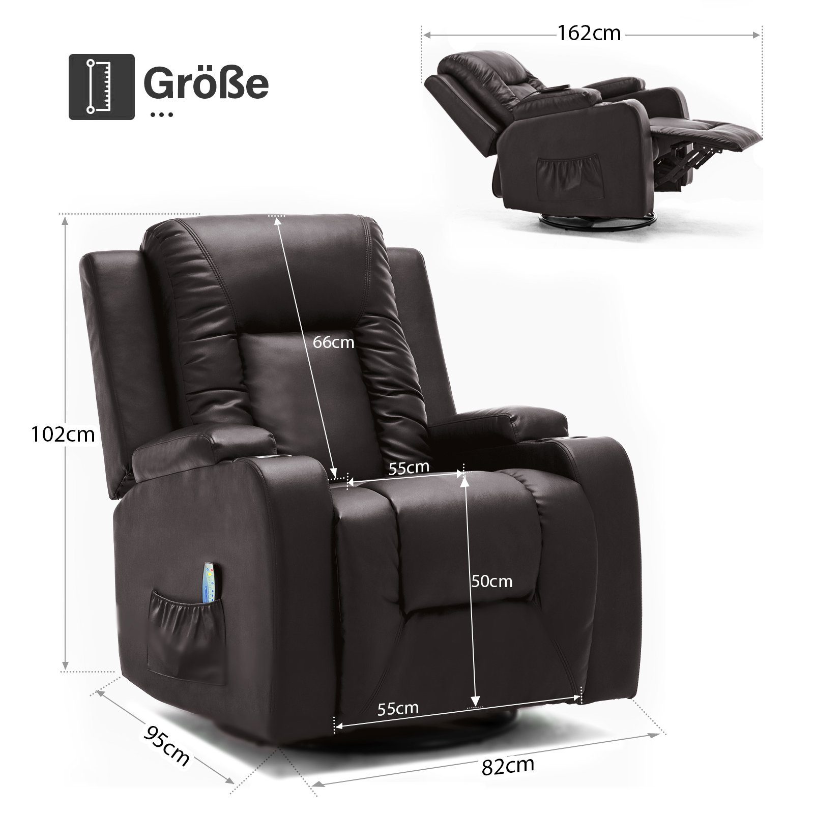 COMHOMA Relaxsessel TV-Sessel Liegesessel Fernsehsessel mit günstig online kaufen