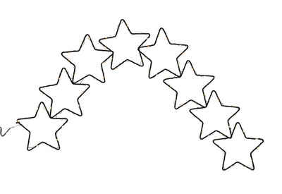 Spetebo Hängedekoration LED Sternenschweif aus Metall in schwarz - 60x45cm (Stück, 1 St., LED Sternenschweif), Weihnachts Fenster Deko mit 80 LED in warm weiß beleuchtet