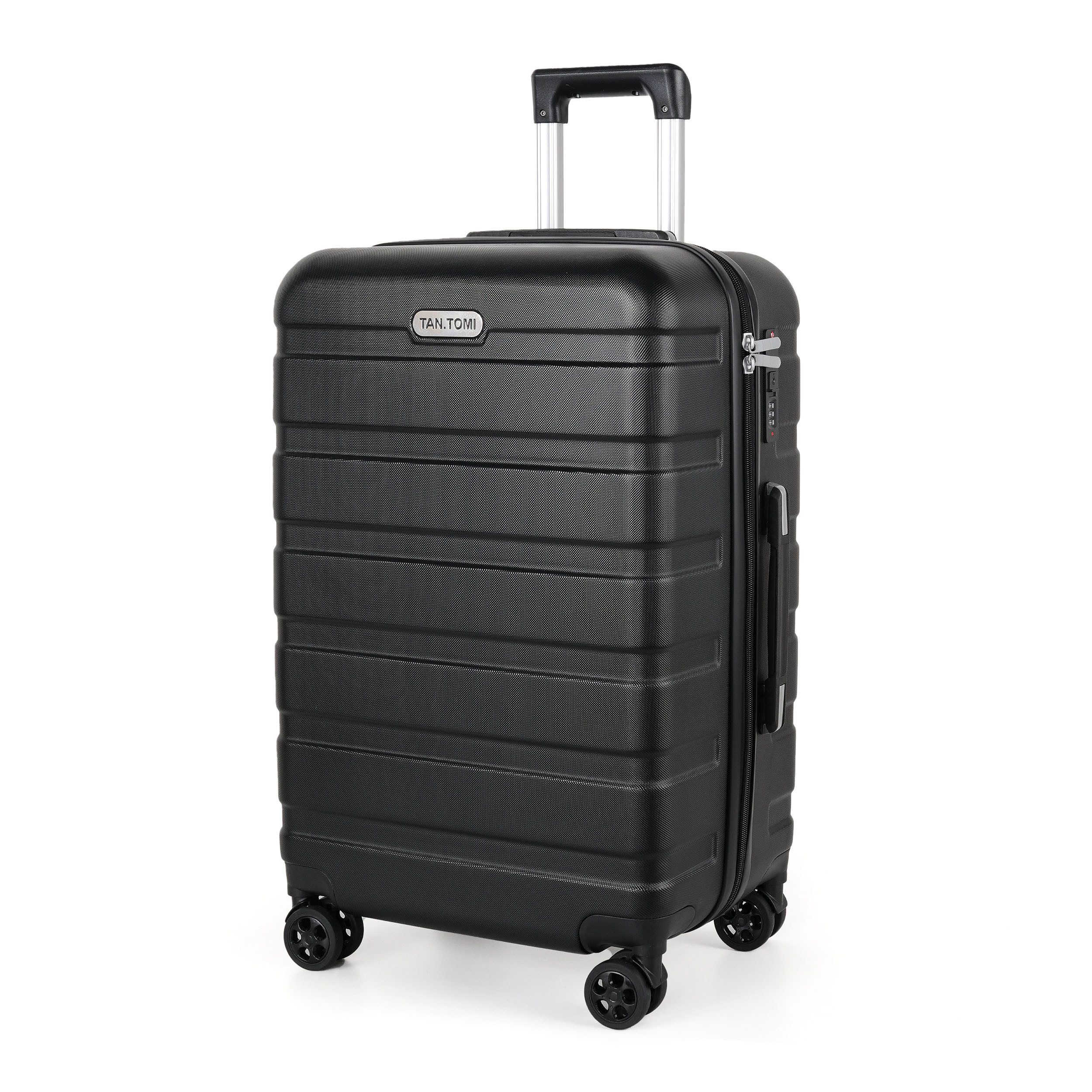 TAN.TOMI Handgepäckkoffer Koffer Hartschale Leicht Reisekoffer ABS Geräumig Haltbar(M L XL), 4 Rollen, Trolley Handgepäck Große Kapazität mit 4 Rollen und Zahlenschloss
