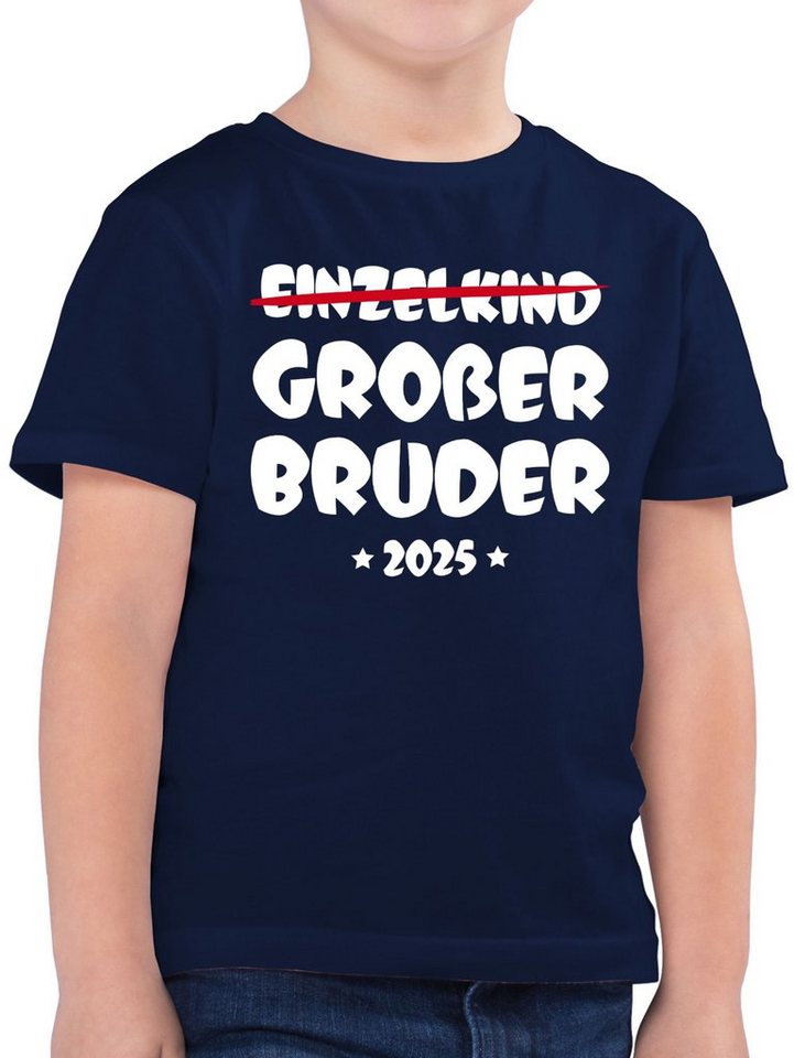 Shirtracer T-Shirt Einzelkind Großer Bruder 2025 Großer Bruder, DAS MOTIV  FÜR JEDERMANN: Die Grafik ist perfekt für jedermann!