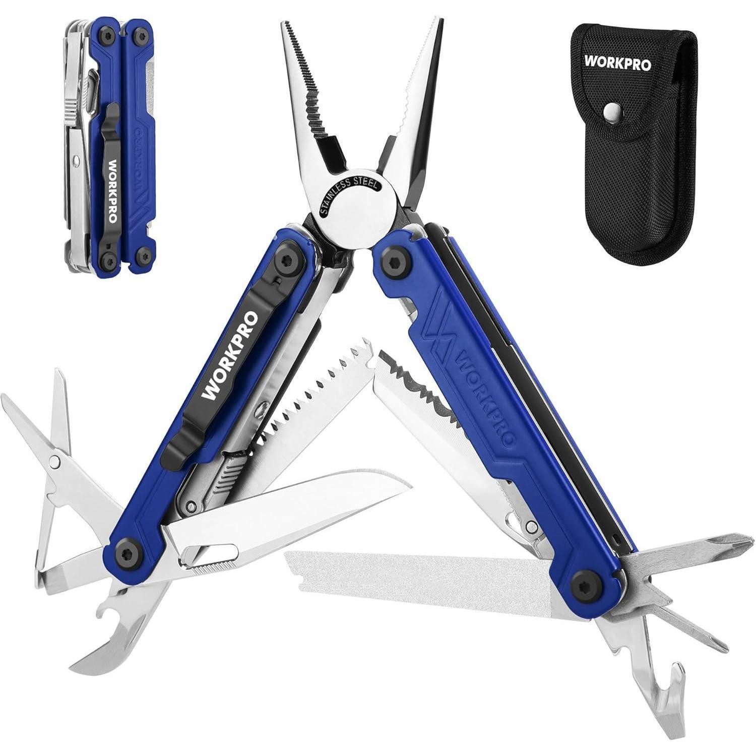 LuxusKollektion Multitool Multifunktionszange 18-in-1 Werkzeug Edelstahl Camping Reparatur