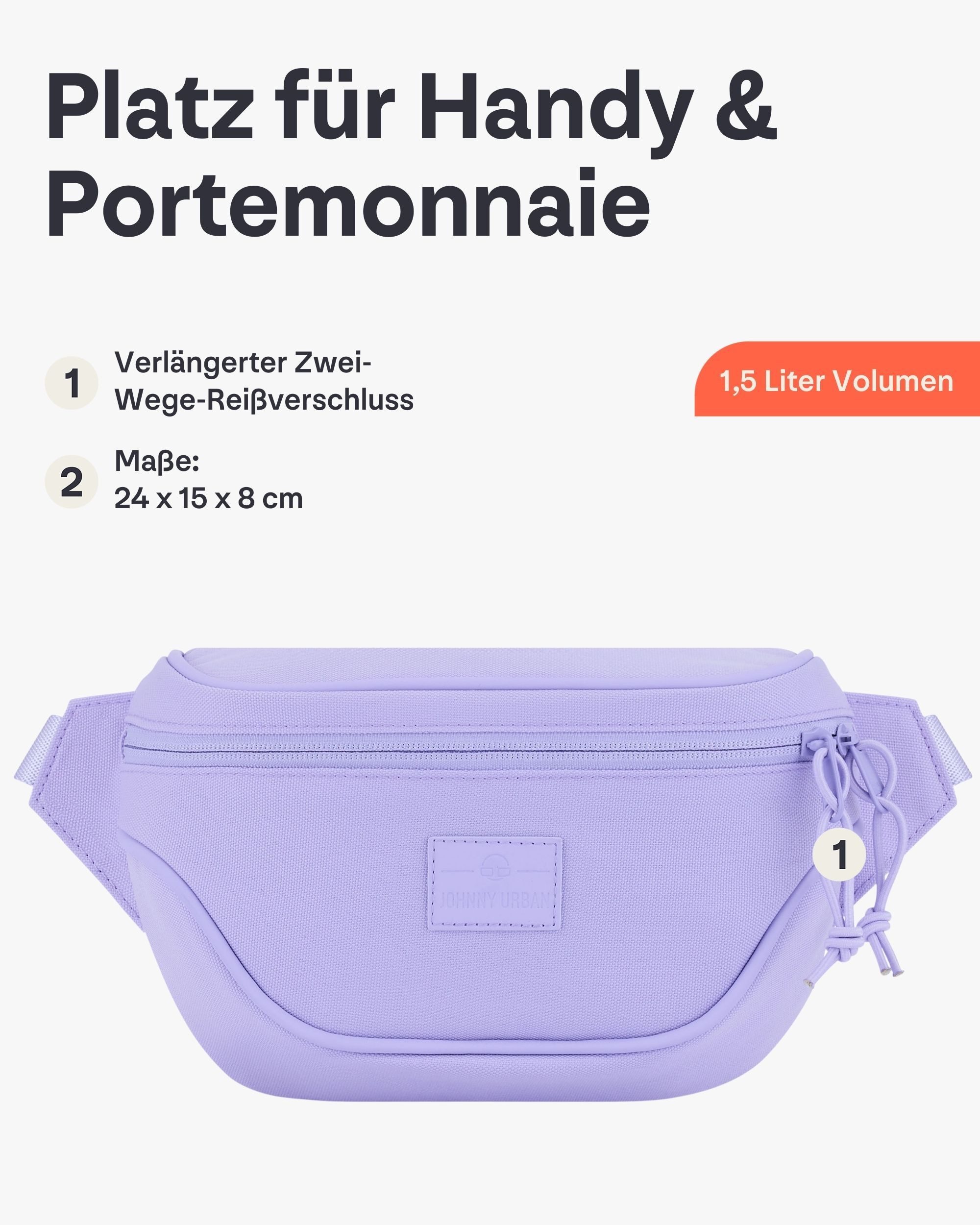 Johnny Urban Gürteltasche Ben Bauchtasche Damen Herren Wasserabweisend (1-tlg), Größenverstellbar, Wasserabweisend