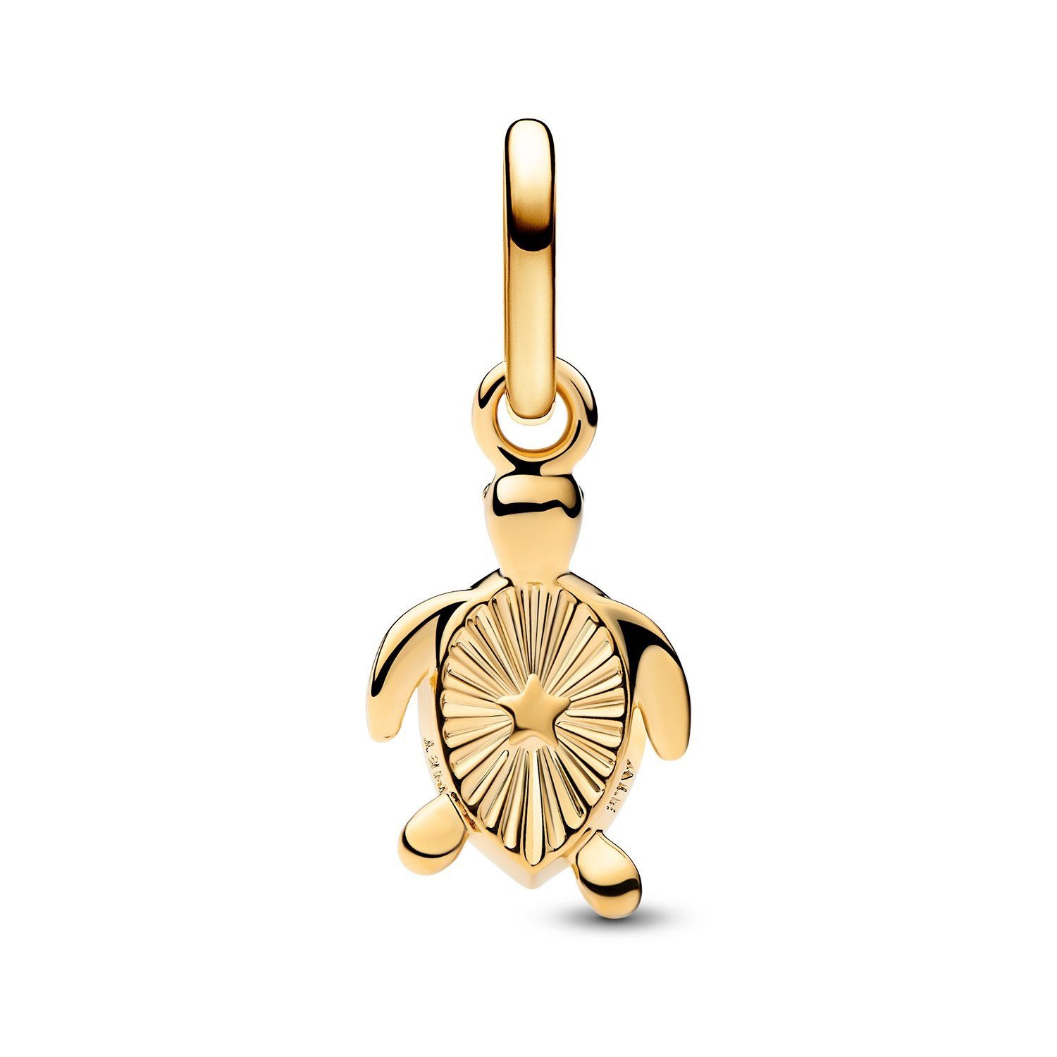 Pandora Kettenanhänger Mini Charm-Grüne Schildkröte Goldfarben günstig online kaufen