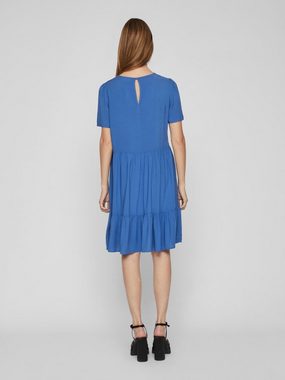 Vila Shirtkleid Blusen Kleid Knielanges Kurzarm Dress VIPAYA (kurz) 6067 in Blau