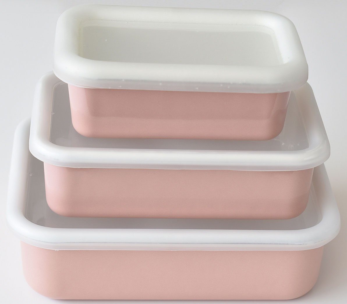 Backen, rosa zum und Color Servieren, Kochen, Einfrieren Emaille, Honeyware Kunststoff, Line, (1-tlg), Frischhaltedose geeignet Aufbewahren