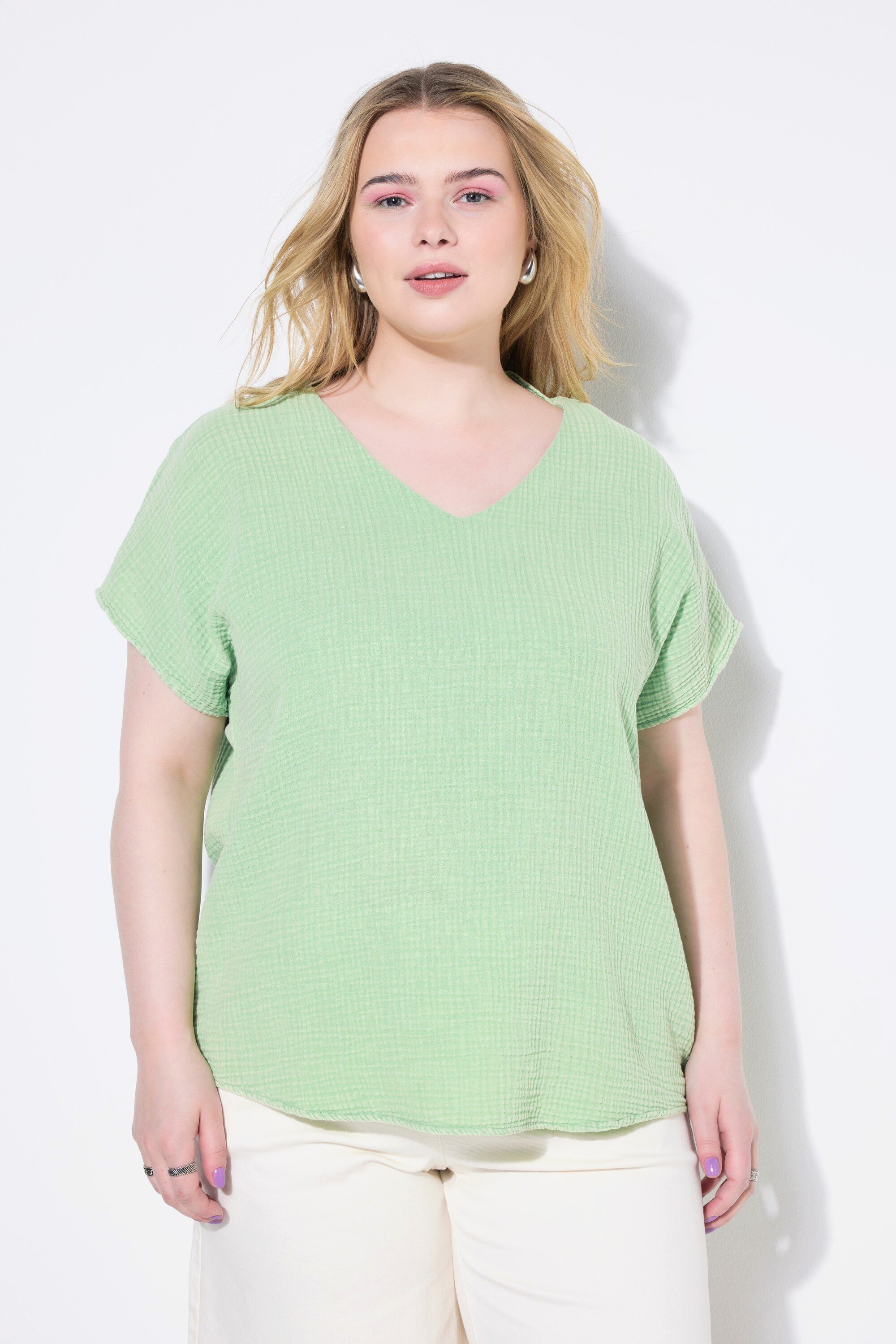 Studio Untold Druckbluse Blusenshirt oversized Musselin günstig online kaufen