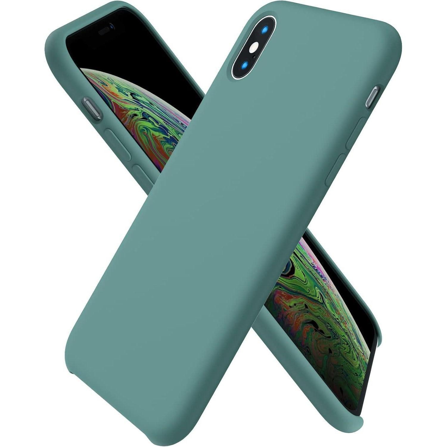 LuxusKollektion Handyhülle Silikon Case für iPhone XS/X Handyhülle Flüssig Schwarz 5,8 Zoll