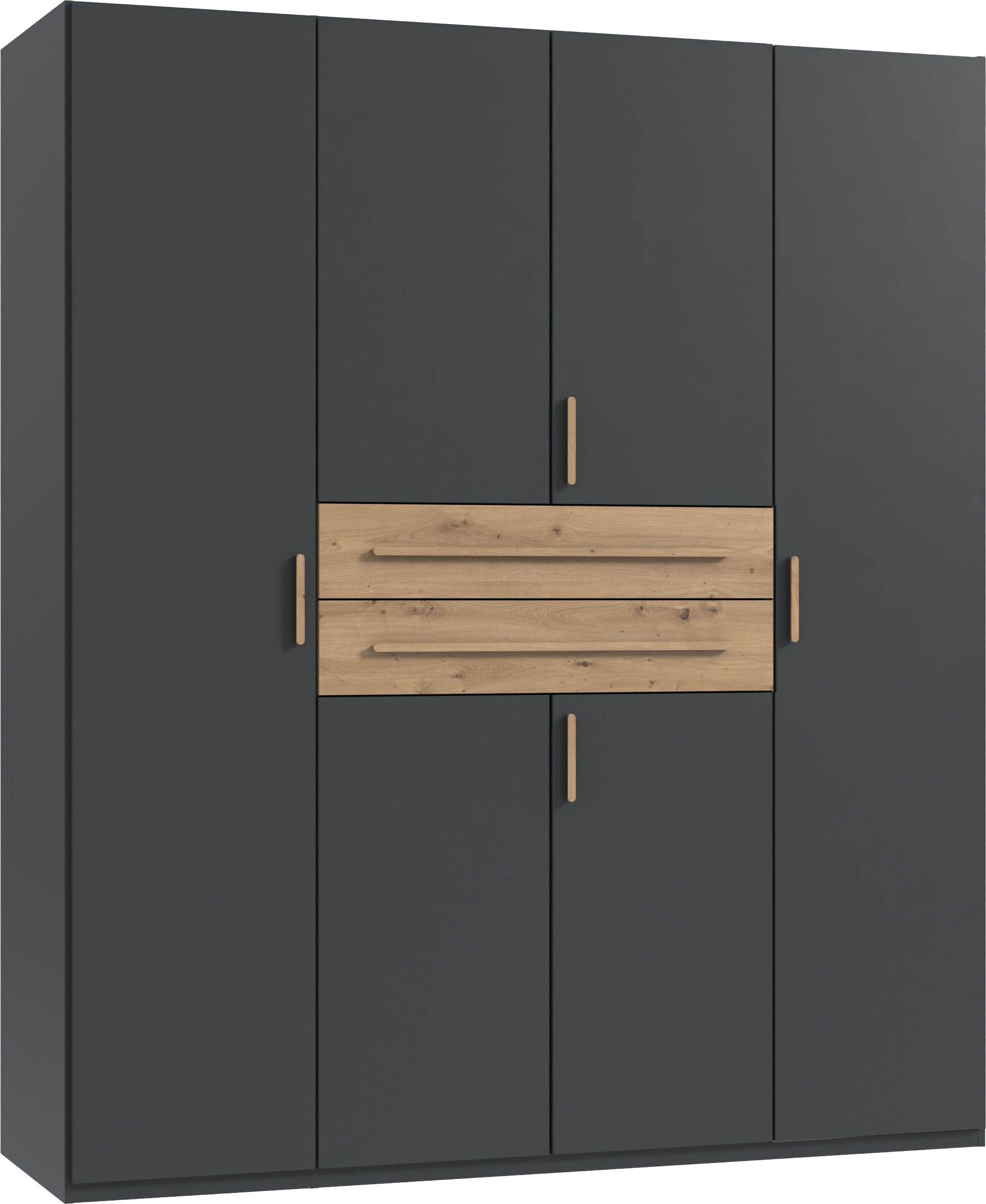 Wimex Drehtürenschrank Digit, erhältlich in den Breiten 180cm, 225cm oder 270cm (Schlafzimmer Schrank Bestseller in moderner Optik) Kleiderschrank inkl. zwei Schubkästen in zentraler Höhe
