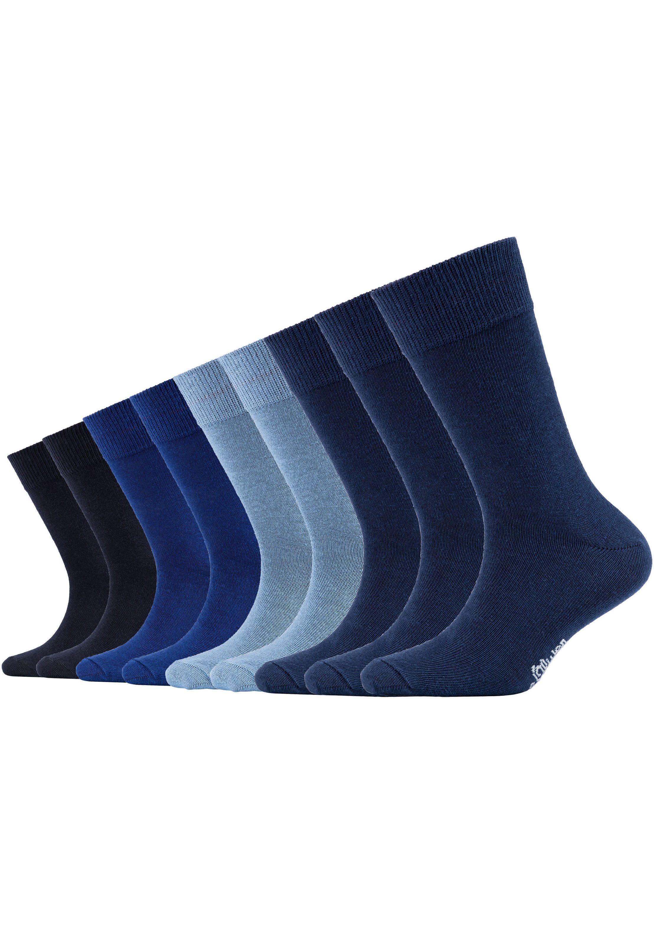 s.Oliver Socken essentials (9-Paar, 9 Paar) mit weichem Bund