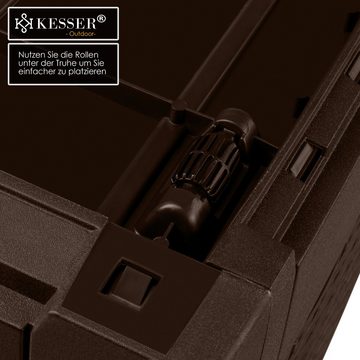 KESSER Aufbewahrungsbox, Auflagenbox Kissenbox 310 Liter mit Rollen klappbarer Deckel