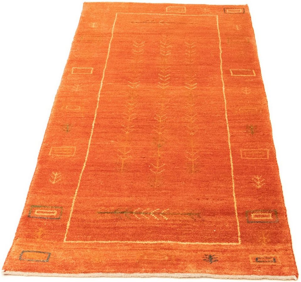 Wollteppich Gabbeh Teppich handgeknüpft rost, morgenland, rechteckig, Höhe: 18  mm, handgeknüpft, 4 Kg/m² Gesamtgewicht