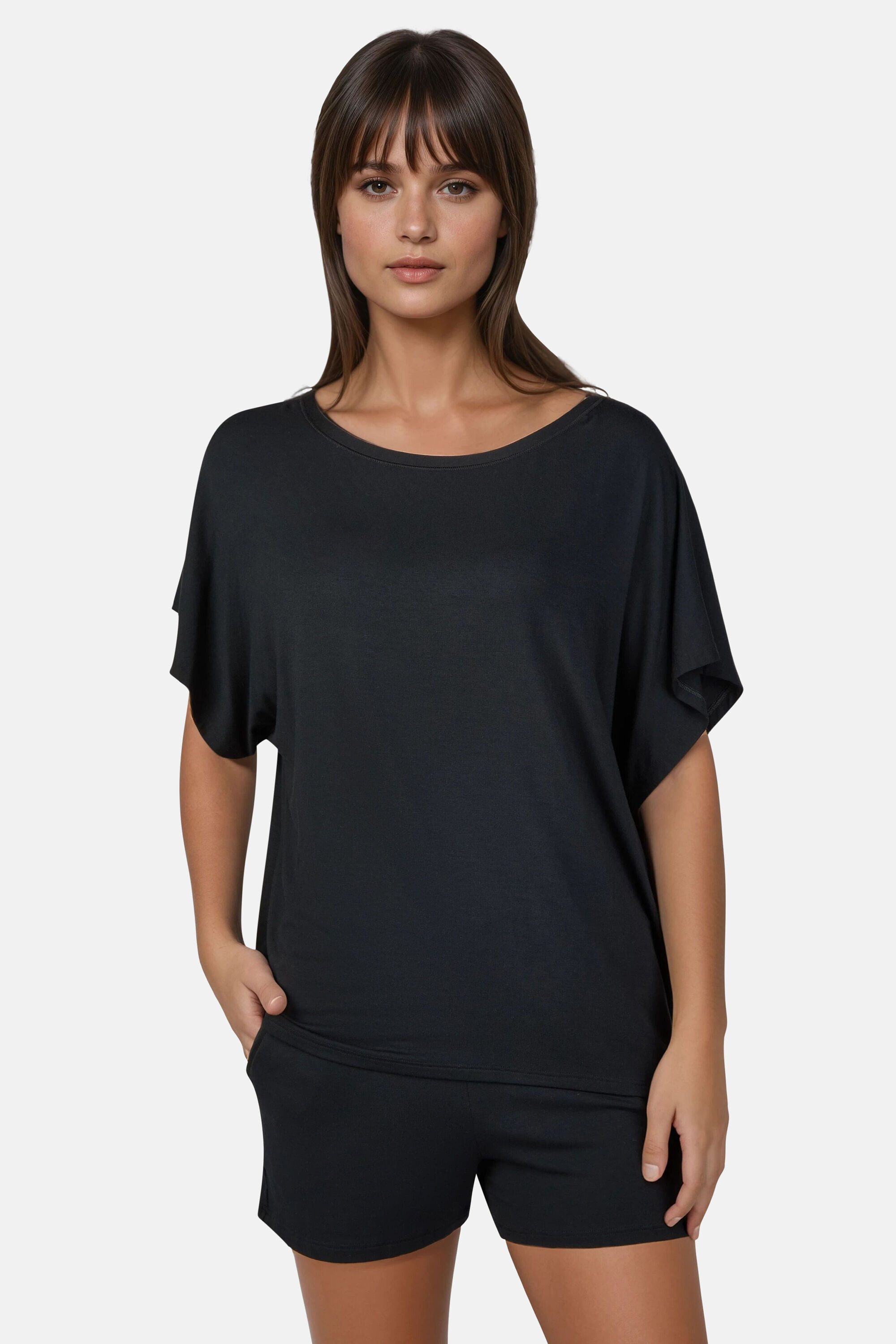 MYJAMA Pyjama Curly Klassisch, weiche Qualität, elastisch, figurumschmeichelnd