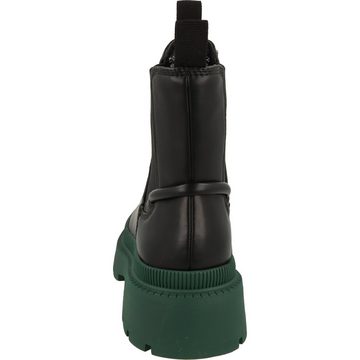 Tamaris Damen Schuhe stylische Chelsea Boots 1-25405-29 Black/Green Chelseaboots