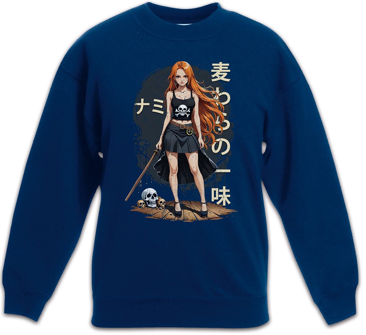 Sweatshirt Anime Nami Kinderpullover One Pirate Adventure Anime Piece D Luffy