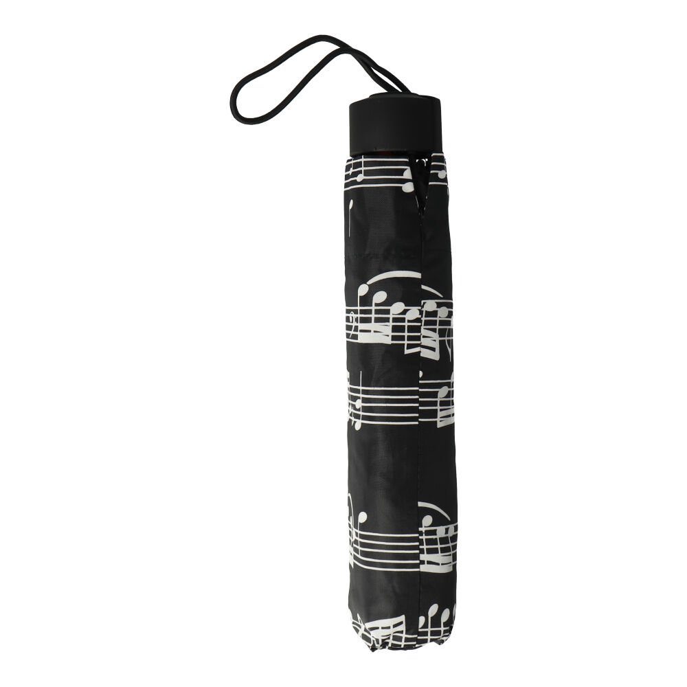 Notenzeilen, schwarz-schwarz für Taschenschirm Musiker mugesh Taschenregenschirm