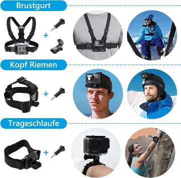 Houhence Kamerazubehör-Set Zubehör Set Kit Bundle für GoPro Hero 10 / Hero 9 Wasserdicht Schwarz