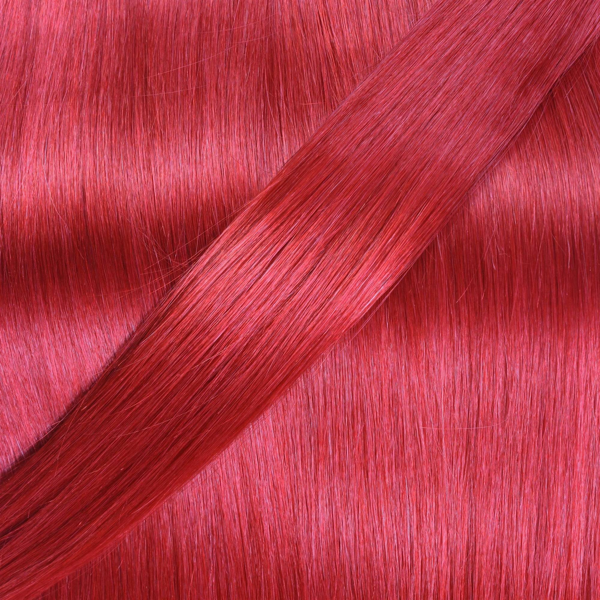 Extensions Rot-Intensiv hair2heart Tape 40cm gewellt #0/44 Echthaar-Extension