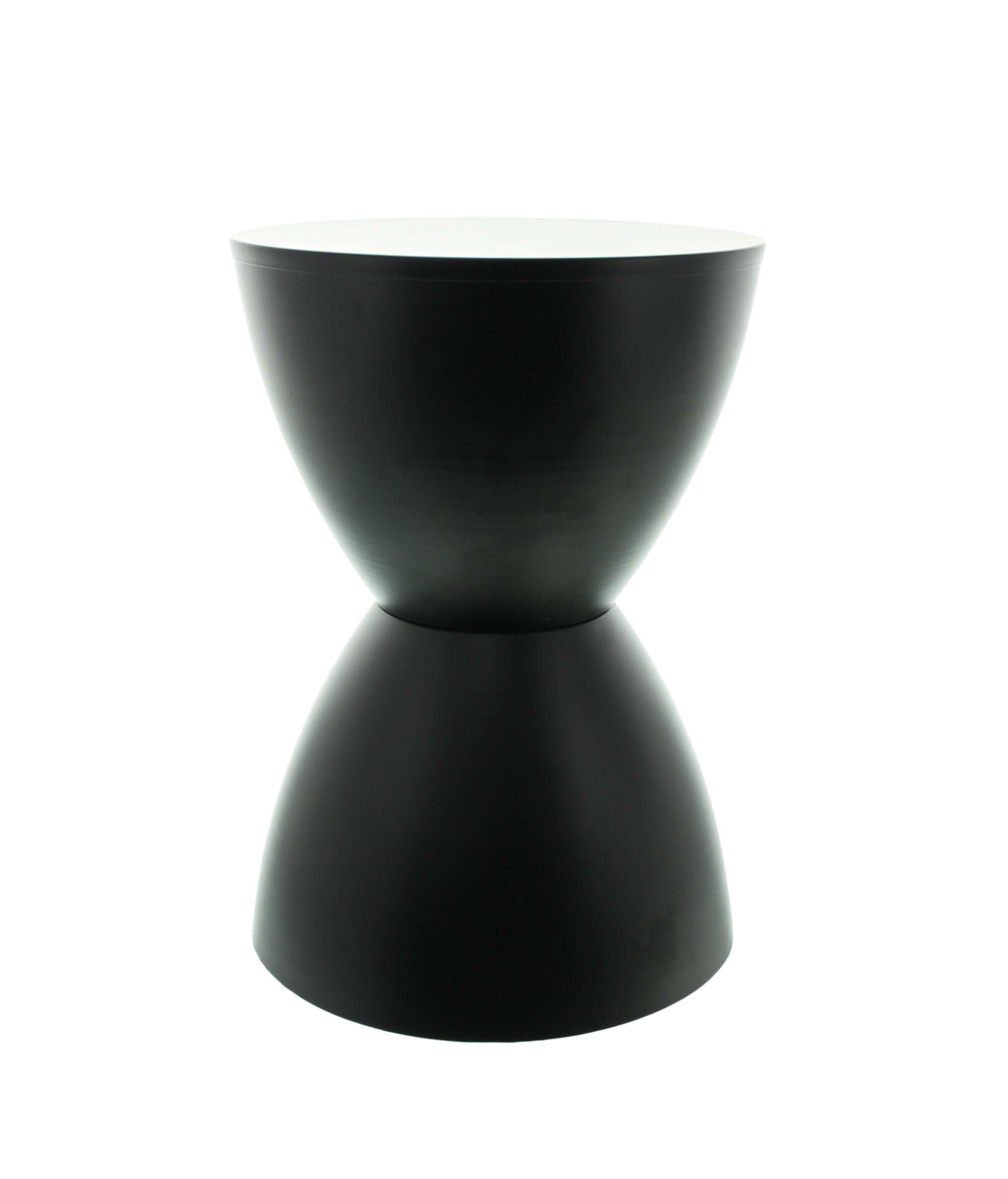 Dekoleidenschaft Beistelltisch / Hocker "Sanduhr" Metall schwarz, Design Möbel Blumentisch Sitzhocker, Ø 32 x 45 cm, Designmöbel, Blumenhocker, Pflanzenständer