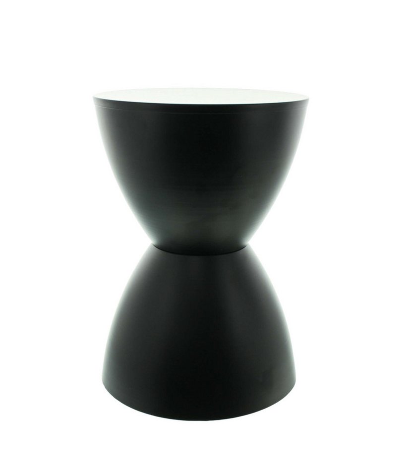 Dekoleidenschaft Beistelltisch / Hocker "Sanduhr" Metall schwarz, Design Möbel Blumentisch Sitzhocker, Ø 32 x 45 cm, Designmöbel, Blumenhocker, Pflanzenständer