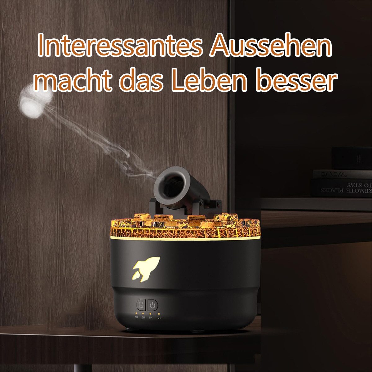 Novzep Luftbefeuchter LED Aroma-Luftbefeuchter, Kanonen leiser Diffusor Lichtern
