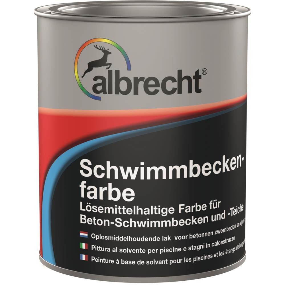 Lack Albrecht Zementfarbe Schwimmbeckenfarbe 750ml Unterwasserfarbe Unterwasseranstrich, verschiedene Farben