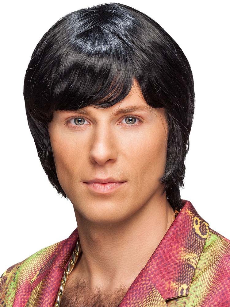 Orlob Kunsthaarperücke Perücke Herren schwarz