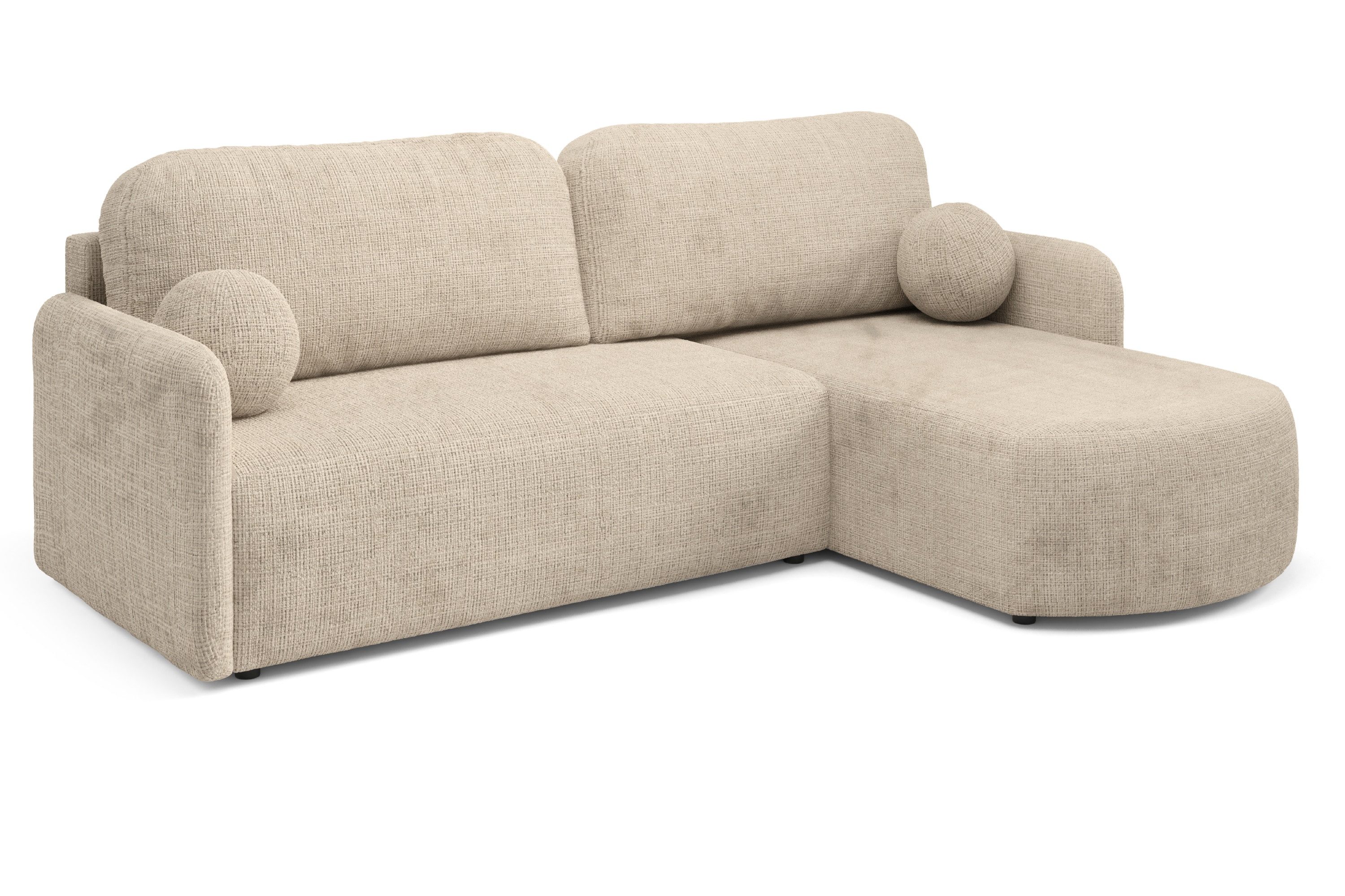 Alpi-Möbel Ecksofa mit Schlaffunktion und Bettkästen MONOO - 198x123 cm