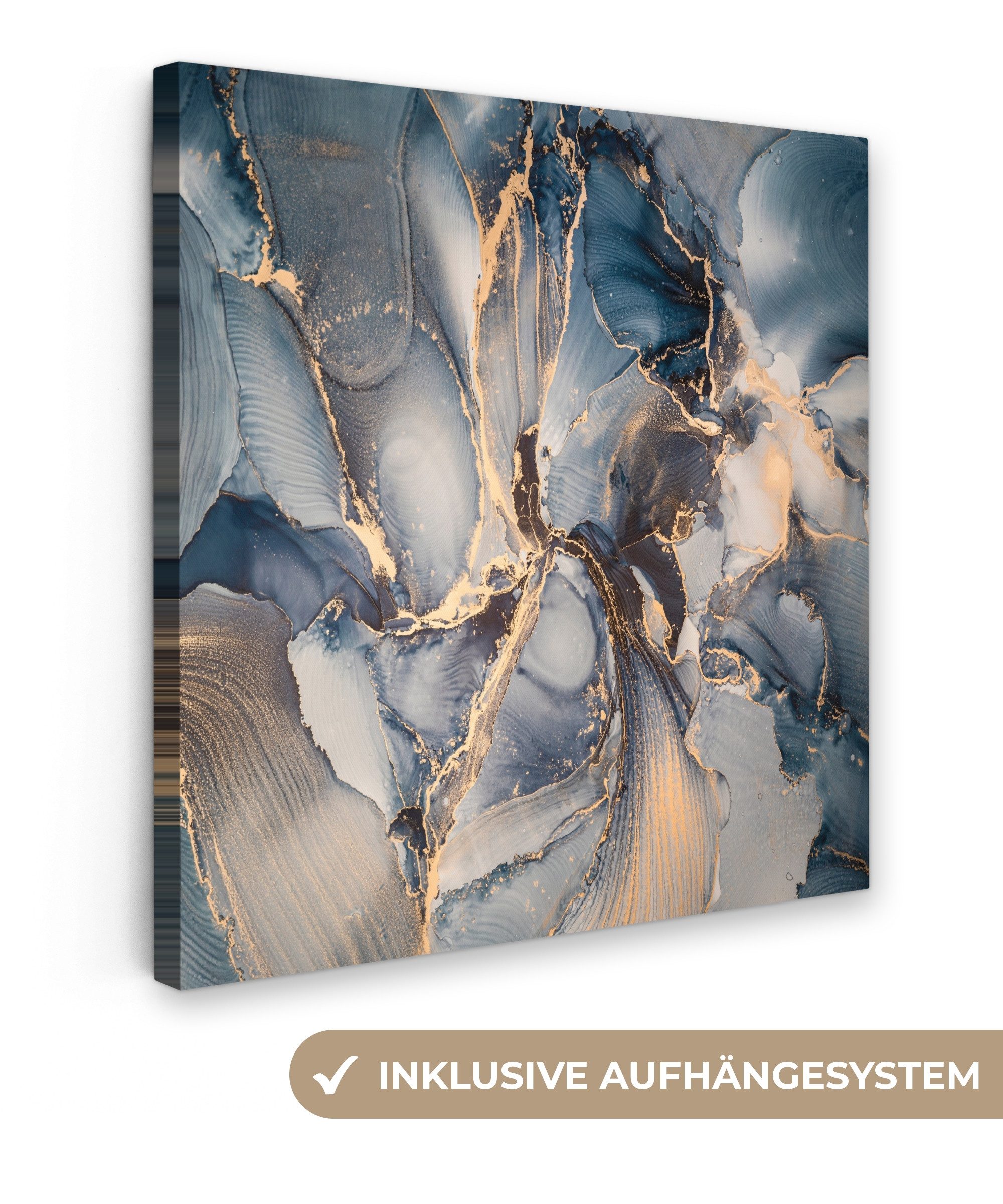 OneMillionCanvasses® Leinwandbild Marmor - Grau - günstig online kaufen