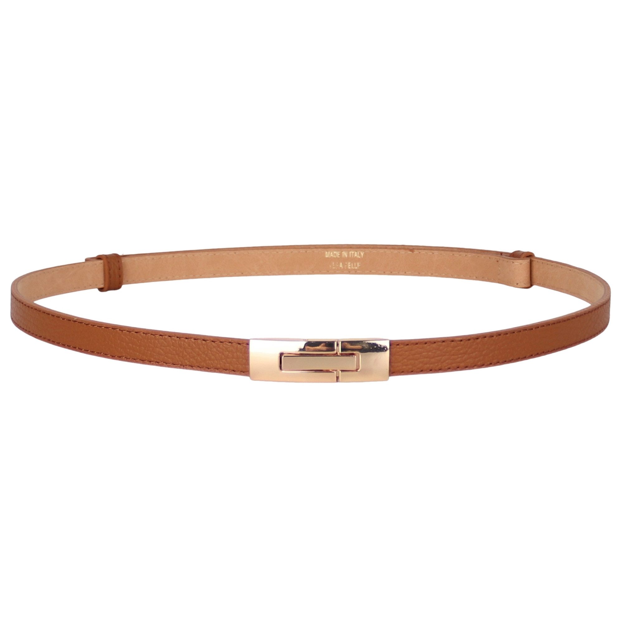 MIRROSI Ledergürtel Damen Gürtel Echtleder, Made in Italy, 18mm breit (Passt fast zu jeder Hosenschlaufe) Einheitsgröße (Geeignet für einen Hüftumfang von ca. 55 bis 100 cm)