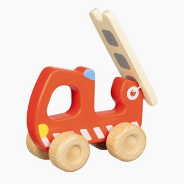 goki Spielzeug-Feuerwehr Feuerwehr Auto, robuste Holzfeuerwehr
